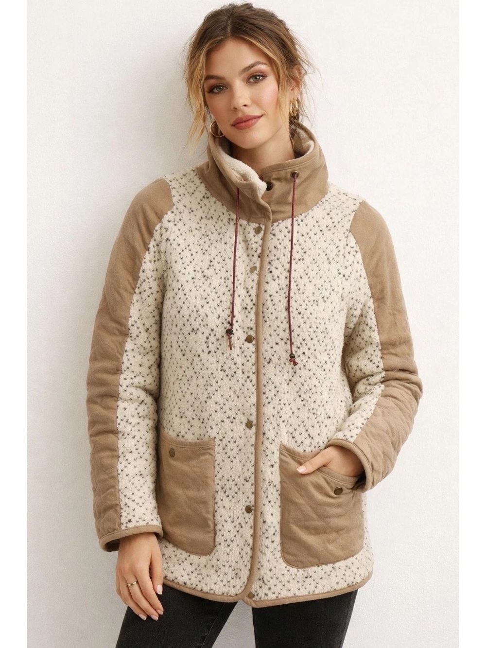 Anthropologie Jacket Women’s Small Sleeping on Snow Lake Placid Wool Sweater